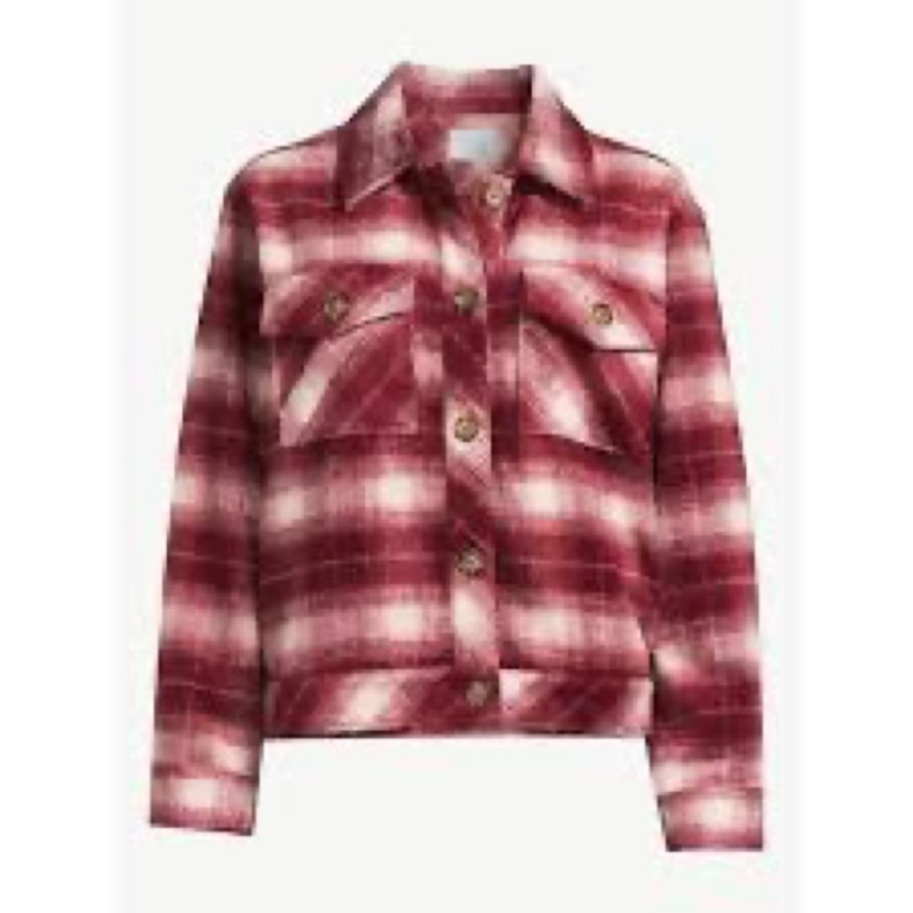 Time and Tru Plaid Button Down Shacket, Size XXL - Picture 4 of 8